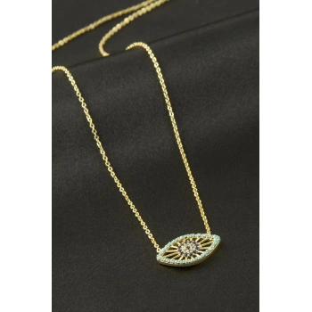 Göz Zirkon Taşlı Kolye