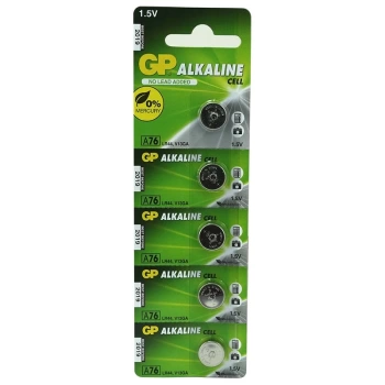 GP A76 LR44 KARTELA 5Lİ PAKET AG-13 PİL (4887)