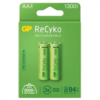 GP ReCyko 1300mAh AA Şarj Edilebilir Kalem Pil 2lİ Paket
