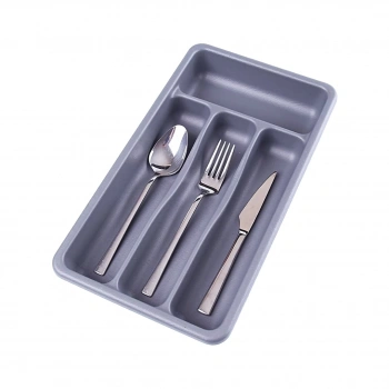 GRİ - 4 BÖLMELİ ÇEKMECE İÇİ KAŞIKLIK (4887)