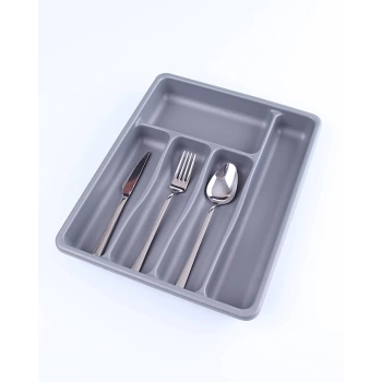 GRİ - 5 BÖLMELİ ÇEKMECE İÇİ KAŞIKLIK 36x29x5cm (4887)