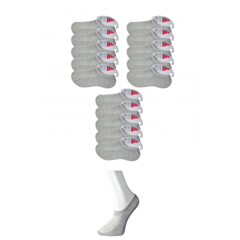 Gri Kadın Görünmez Çorap 15 çift