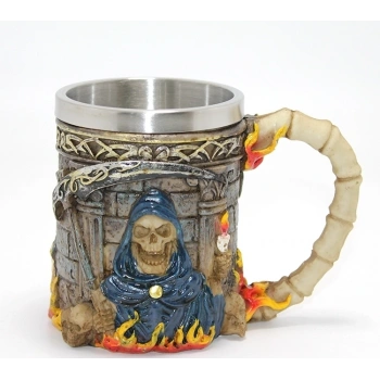 Grim Reaper Azrail Kabartmalı 3d Tasarım Çelik Kupa Bardak Alk4368