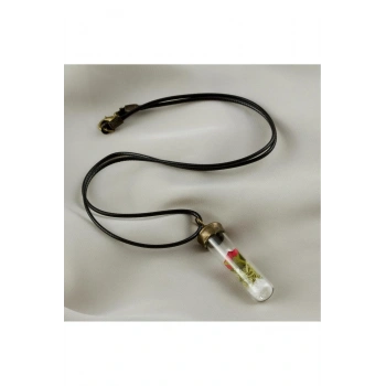 Gül Fanus Canlı Kolye