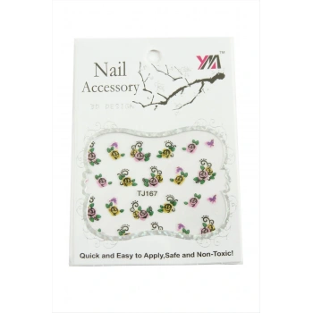 Gül Tırnak Aksesuarı Tattoo Sticker