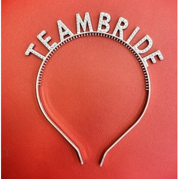 Gümüş Renk Team Bride Taç Plastik – Gelin ve Nedime Tacı