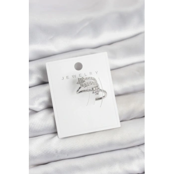 Gümüş Renk Zirkon Taşlı Yıldız Model Kıkırdak Earcuff Küpe - TJ-BKP11616