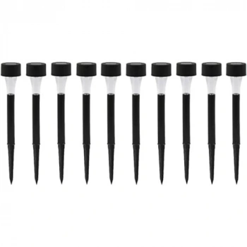 Güneş Enerjili Bahçe Lambası Plastik Saplama 10lu Set