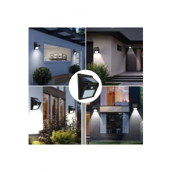 Güneş Enerjili Sensörlü Duvar Lambası Bahçe Lamba Suya Dayanıklı Bahçe Aydınlatma