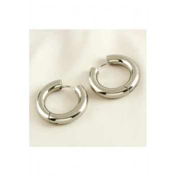 Halka Lüks Çelik Küpe 2 cm