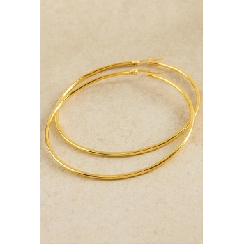 Halka Lüks Çelik Küpe 7 cm