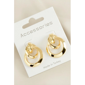 Halka Örgülü Yeni Sezon Metal Küpe