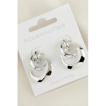 Halka Örgülü Yeni Sezon Metal Küpe