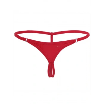 Halkalı Mini Büyük Beden Kırmızı Fantazi G String