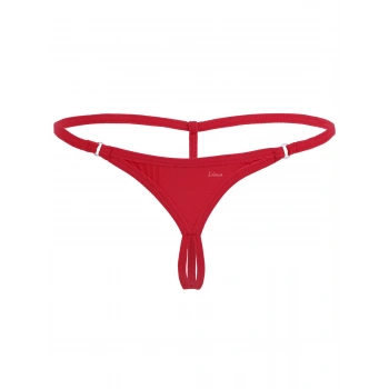  Halkalı Mini Büyük Beden Kırmızı Fantazi G String