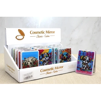 Hareketli Sulu Detaylı Köpek Figürlü El Aynası Alk4578