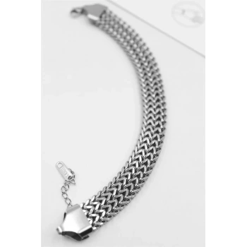 Hasır Zincir Bileklik - Gümüş