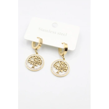 Hayat Ağacı Küpe - Altın