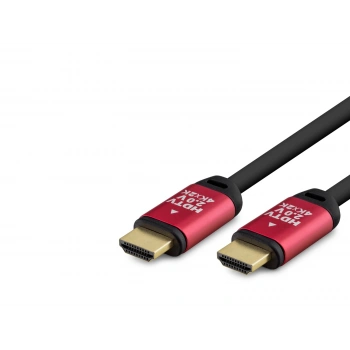 Hdmi 2.0 Kablo 4K Uhd Od 8.0 Mm 5 M - Siyah Kırmızı HDX2034