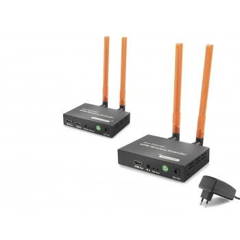 Hdmi Kablosuz Görüntü Ve Ses Aktarım Seti Loop-Out 1080P 300 M Siyah HDX1384