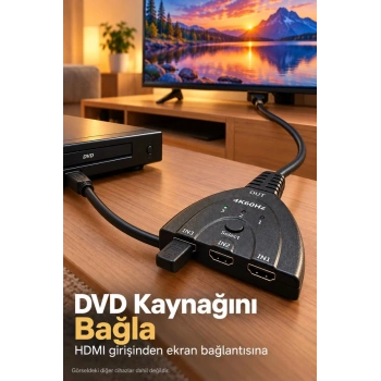 Hdmı Switch 2.0 Ve 3d Format Destekli