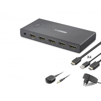 Hdmı Usb Kvm Switch 4 Port Hdmı 4 Port Usb Kumandalı HDX1425