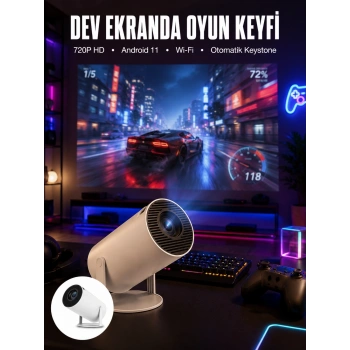 Hdmı Ve Full Hd Teknolojili 160 Ansı Lümen Kablosuz Projeksiyon Yeni Nesil