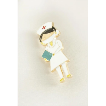 Hemşire Mineli Broş