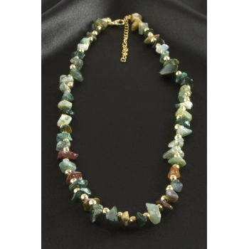 Hint Akik Kırık Doğaltaş Kolye