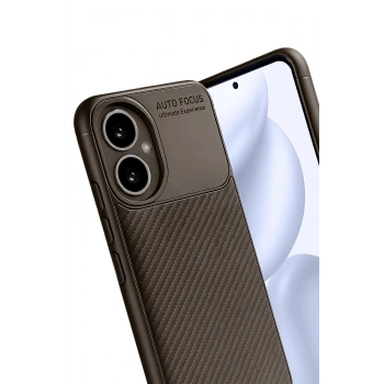 Honor 400 Kılıf Auto Focus Karbon Kapak - Kahverengi