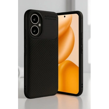 Honor 400 Kılıf Auto Focus Karbon Kapak - Siyah