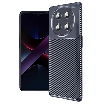 Honor Magic 7 Lite Kılıf Auto Focus Karbon Kapak - Lacivert