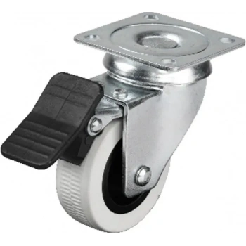 Hts 334 - 50x20 mm Çift Bilyalı Tablalı Frenli Teker 4 Adet