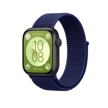 Huawei Fit 4 Hasırlı Cırtcırtlı Kordon - Lacivert-Mürdüm