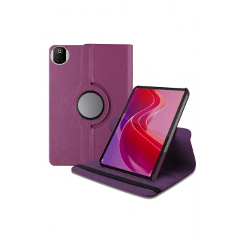 Huawei Honor Pad X7 360 Tablet Deri Kılıf - Mor