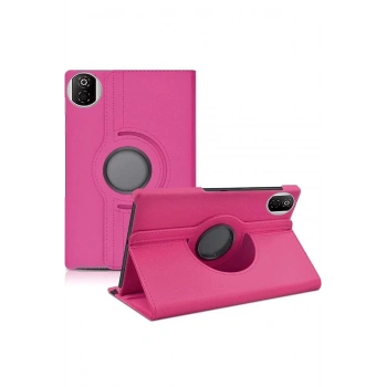Huawei Honor Pad X7 360 Tablet Deri Kılıf - Pembe