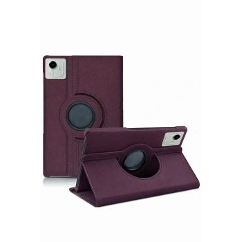 Huawei Honor Pad X9A 360 Tablet Deri Kılıf - Mürdüm