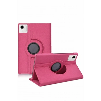 Huawei Honor Pad X9A 360 Tablet Deri Kılıf - Pembe