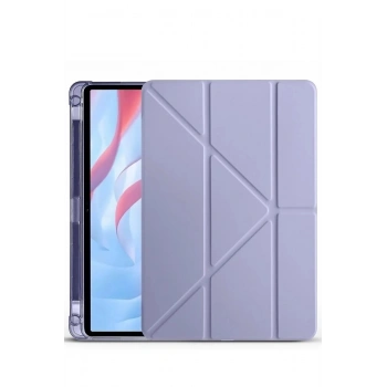 Huawei Honor Pad X9A Kalemlikli Mars Tablet Kılıfı - Açık Mor