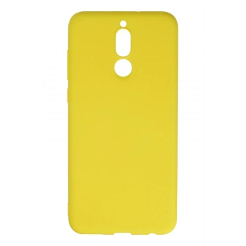 Huawei Mate 10 Lite Kılıf Nano içi Kadife Silikon - Sarı
