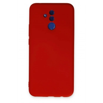 Huawei Mate 20 Lite Kılıf Nano içi Kadife Silikon - Kırmızı