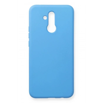 Huawei Mate 20 Lite Kılıf Nano içi Kadife Silikon - Mavi