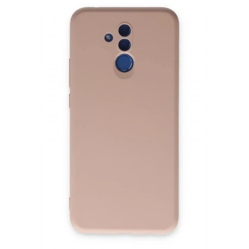 Huawei Mate 20 Lite Kılıf Nano içi Kadife Silikon - Pudra