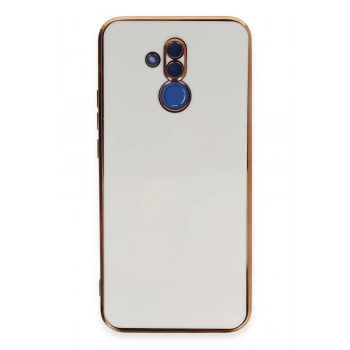 Huawei Mate 20 Lite Kılıf Volet Silikon - Beyaz