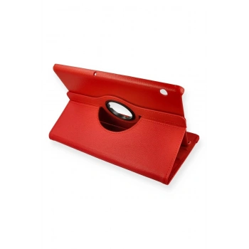 Huawei MediaPad T5 10 Kılıf 360 Tablet Deri Kılıf - Kırmızı