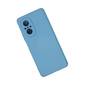 Huawei Nova 9 SE Kılıf Nano içi Kadife Silikon - Mavi