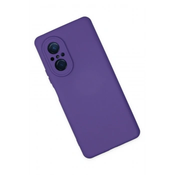 Huawei Nova 9 SE Kılıf Nano içi Kadife Silikon - Mor