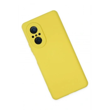 Huawei Nova 9 SE Kılıf Nano içi Kadife Silikon - Sarı