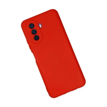 Huawei Nova Y70 Kılıf Nano içi Kadife Silikon - Kırmızı