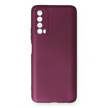 Huawei P Smart 2021 Kılıf First Silikon - Mürdüm